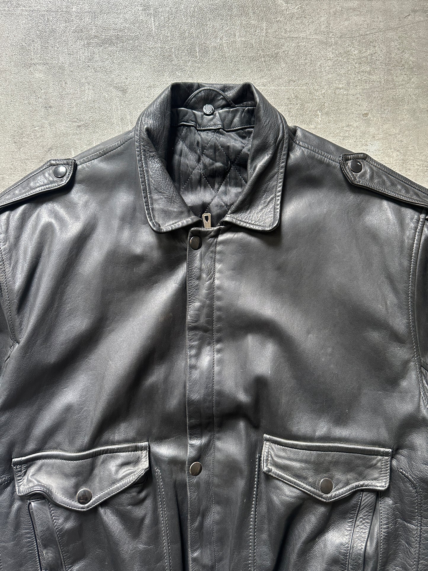 1980's VINTAGE LEATHER AVIATOR JACKET