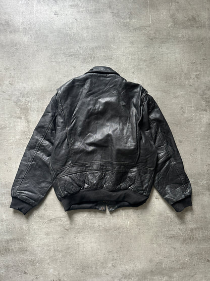 1980's VINTAGE LEATHER AVIATOR JACKET
