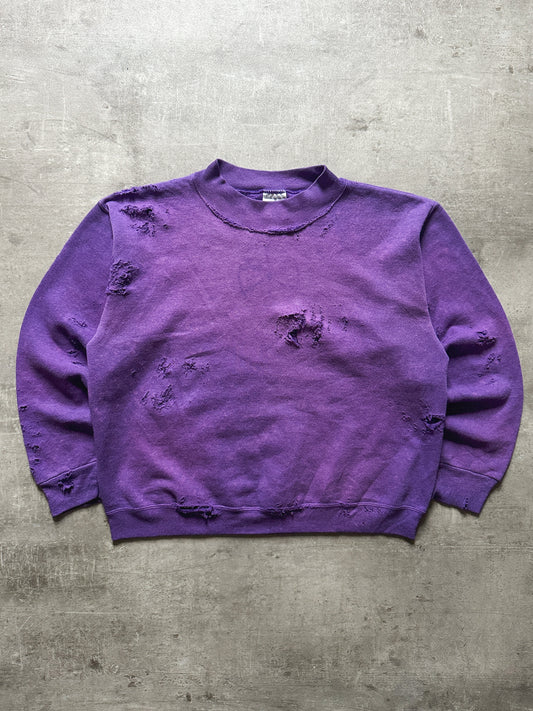 1990's DISTRESSED PURPLE CREWNECK
