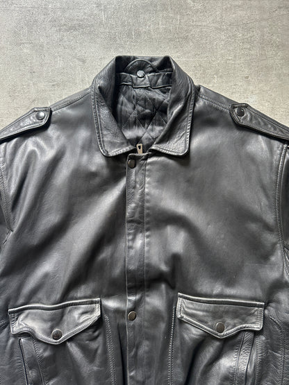 1980's VINTAGE LEATHER AVIATOR JACKET