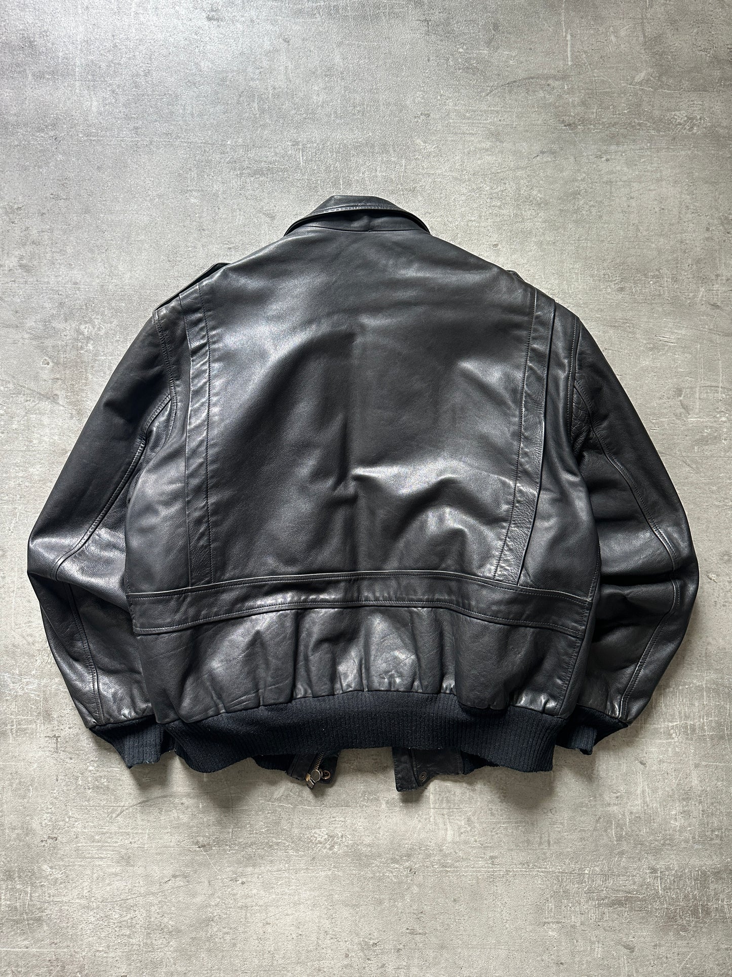 1980's VINTAGE LEATHER AVIATOR JACKET